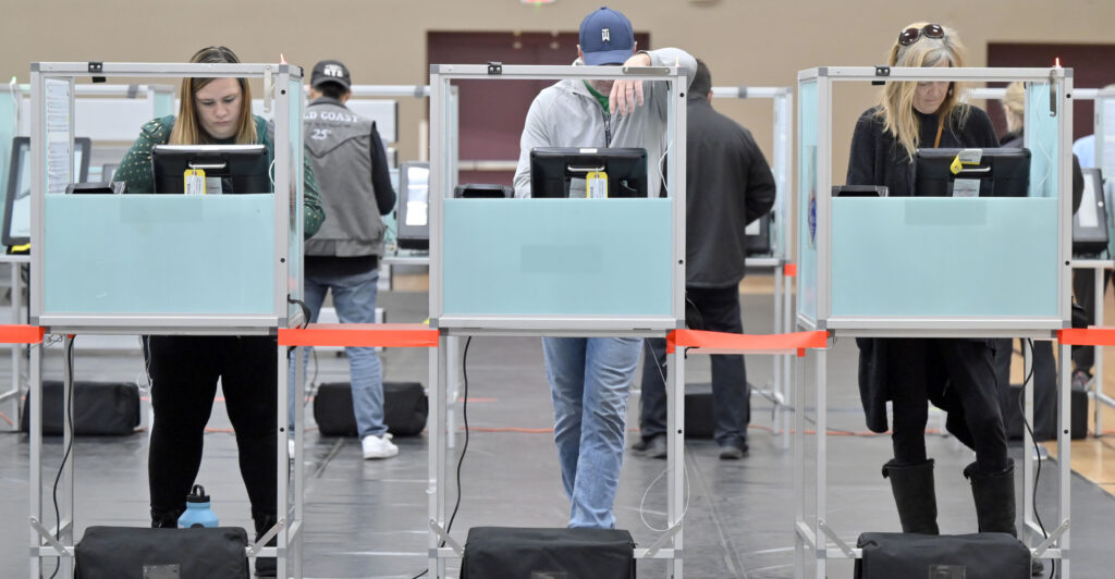 voters at election booths