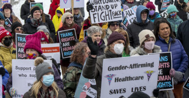 protesters transgender health care