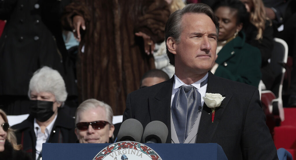Glenn Youngkin at his inauguration