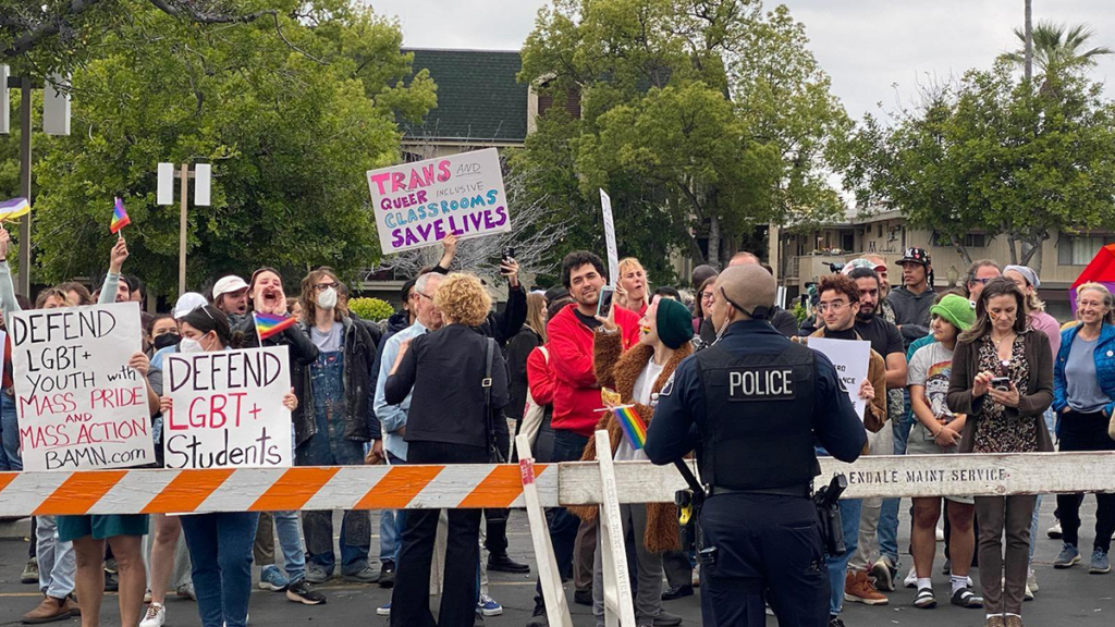 Antifa at barricades in Glendale