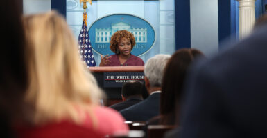 White House press secretary Karine Jean-Pierre speaks at the daily press briefing
