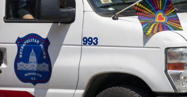the side of a Washington, D.C. police vehicle