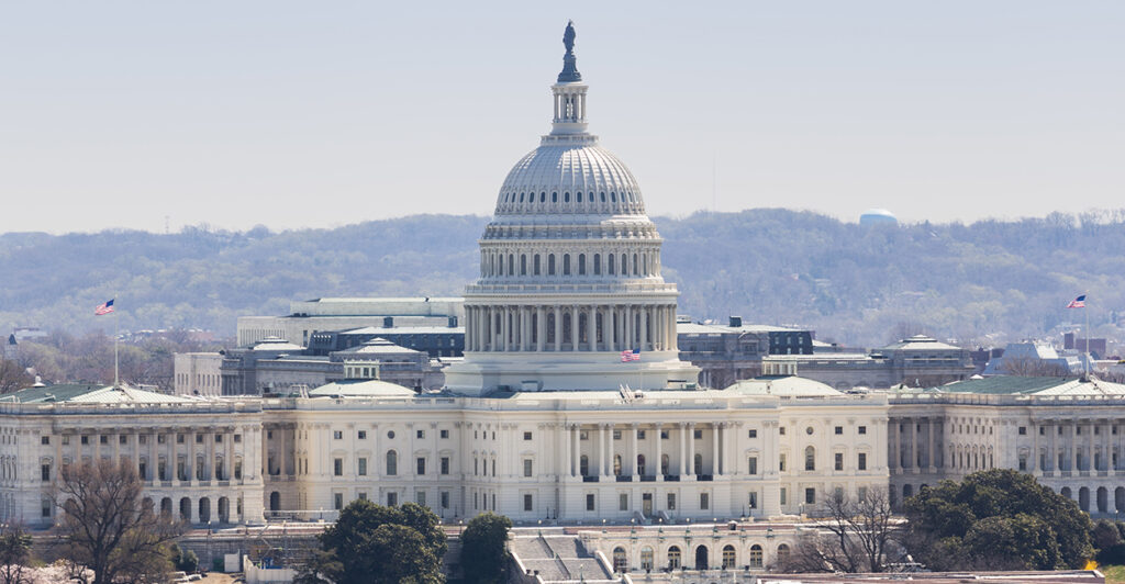 The U.S. Capitol building on Capitol Hill in Washington, D.C.