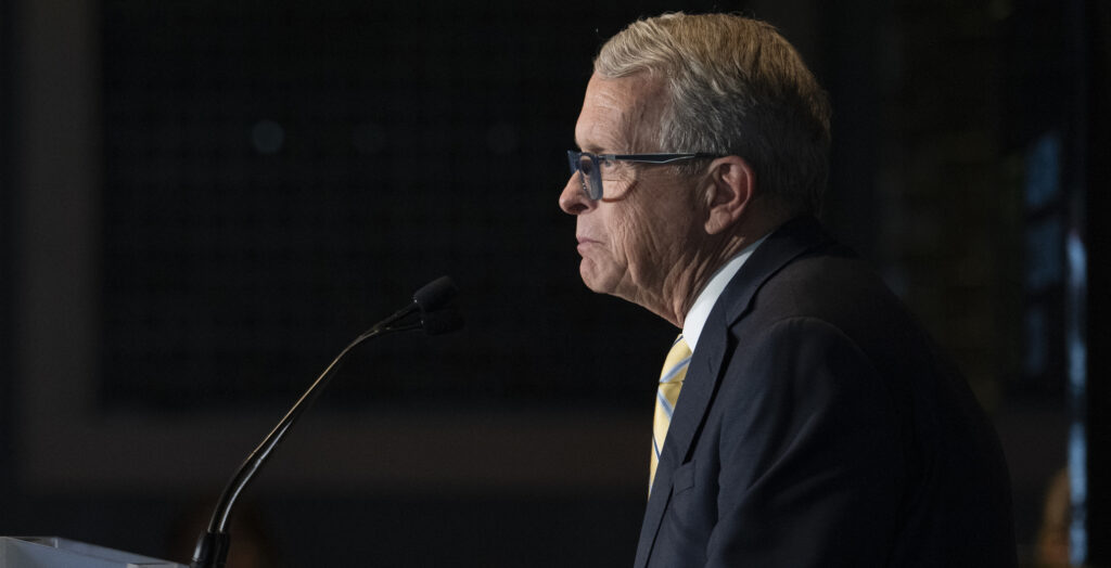The Ohio House of Representatives voted Wednesday to override Republican Gov. Mike DeWine's veto of a bill that protects children from irreversible transgender sex change procedures and medical interventions, such as puberty blockers and hormones. Pictured: DeWine addresses members of the media in Columbus, Ohio on June 24, 2023. (Photo: Jason Mowry/Icon Sportswire via Getty Images)