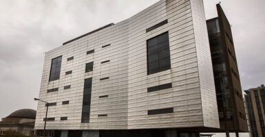 A drab large office building in Montgomery, Alabama.