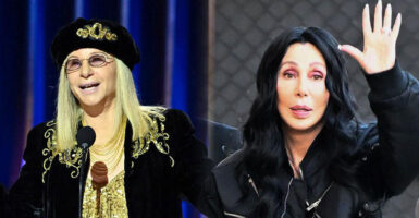 Pop divas Barbra Streisand (left) and Cher