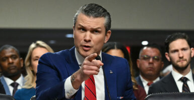 Pete Hegseth, nominated to be defense secretary, testifies at his confirmation hearing before the Senate Armed Services Committee on on Jan. 14.