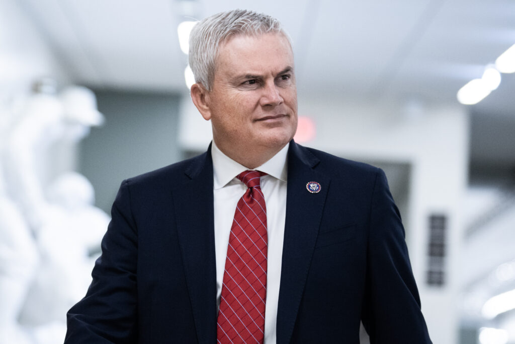 Rep. James Comer, R-Ky., walks the halls of Congress.