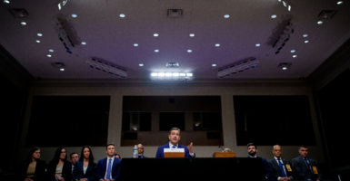 John Ratcliffe speaks at his confirmation hearing. Andrew Harnik, Getty Images
