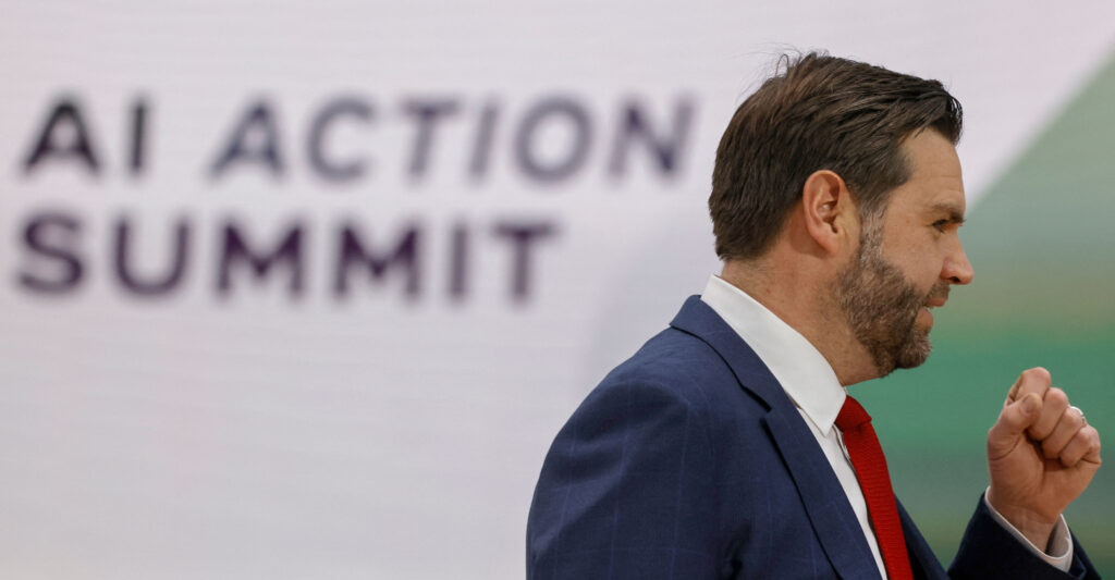 Vice President JD Vance attends the Artificial Intelligence (AI) Action Summit in Paris
