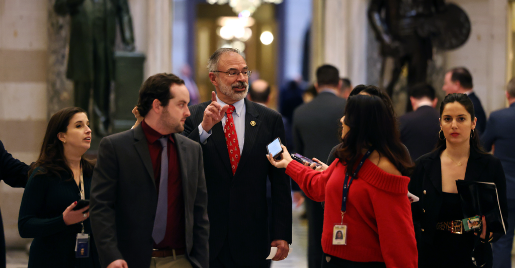Rep. Andy Harris, R-Md., speaks to reporters on Capitol Hill.
