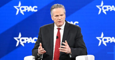 Alaska Gov. Mike Dunleavy speaks at the Conservative Political Action Conference