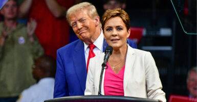 Kari Lake campaigning with Donald Trump