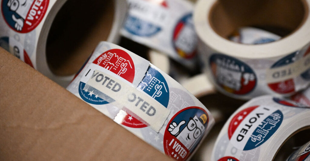 "I Voted" stickers.