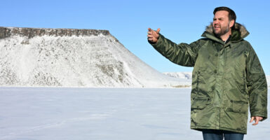 Vice President JD Vance tours the U.S. military's Pituffik Space Base on Friday in Pituffik, Greenland.