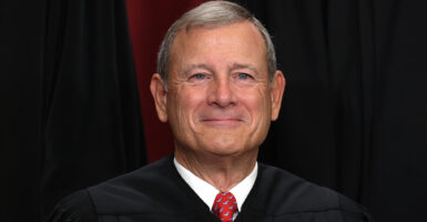 John Roberts in his robes