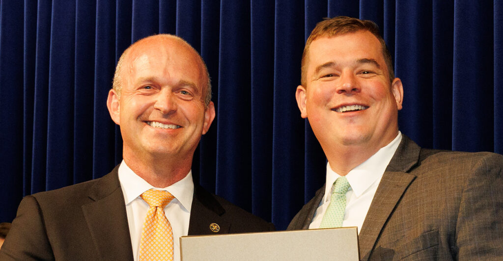 Heritage Foundation President Kevin Roberts (left) and Oversight Project President Mike Howell