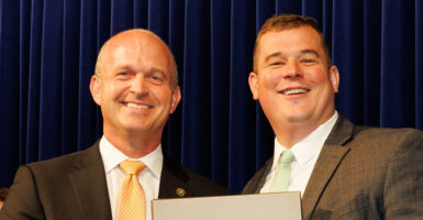 Heritage Foundation President Kevin Roberts (left) and Oversight Project President Mike Howell