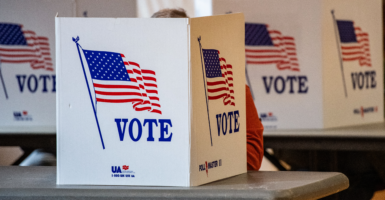 Americans voting in Lancaster, New Hampshire, on Nov. 5.