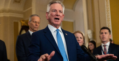 Tommy Tuberville in a blue suit
