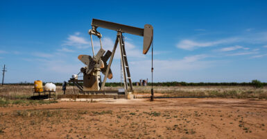 An oil rig in Texas