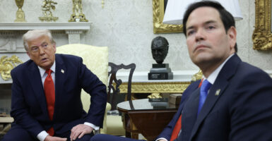 Donald Trump and Macro Rubio in Oval Office
