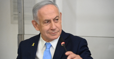 Israeli Prime Minister Benjamin Netanyahu attends his trial at the district court in Tel Aviv, on March 12.