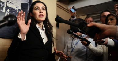 Rep. Anna Paulina Luna, R-Fla., talks to reporters in the basement of the Capitol on Dec. 20.
