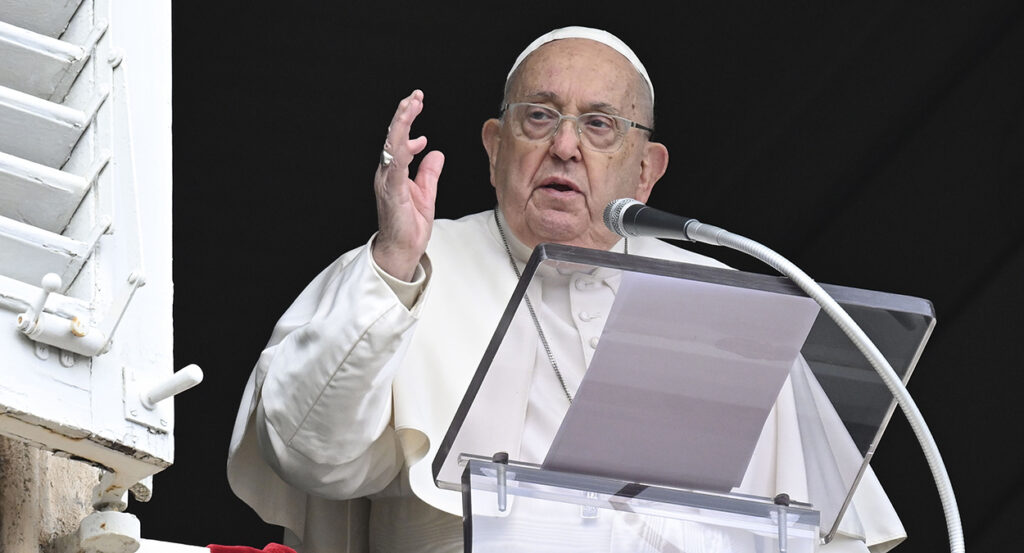 Pope Francis in white