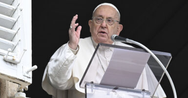 Pope Francis in white