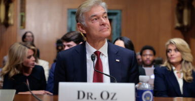 Dr. Mehmet Oz sits at his confirmation hearing to head the Centers for Medicare & Medicaid.