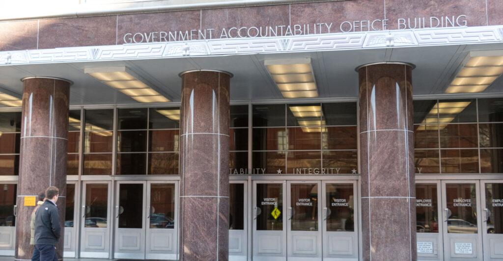 The front of the Government Accountability Office building