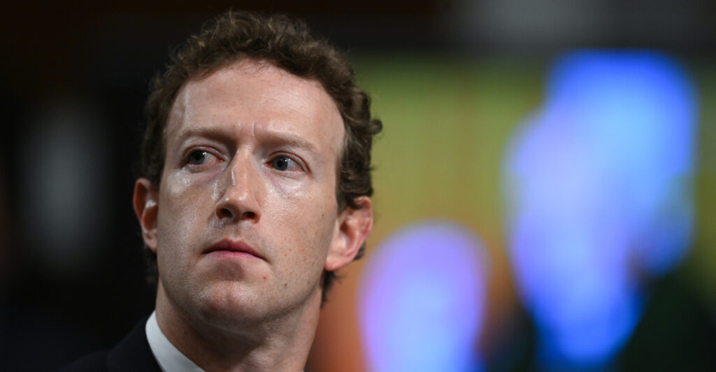 Mark Zuckerberg looking tense.