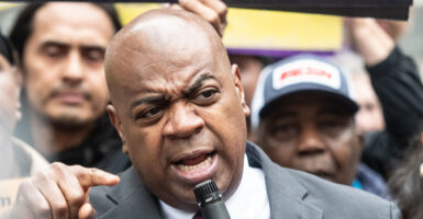 Ras Baraka, the mayor of Newark, N.J., speaks to reporters and supporters upon leaving court Thursday in Newark.