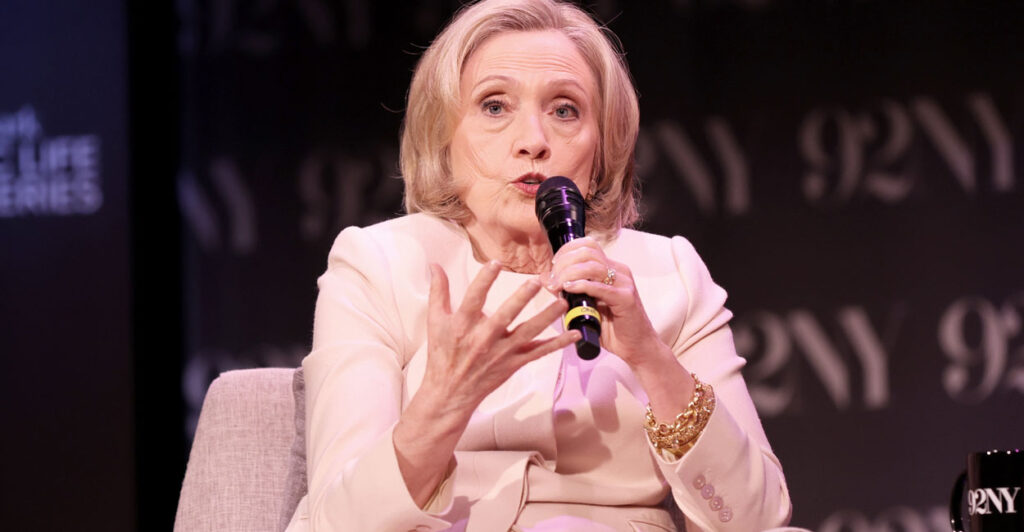 Hillary Clinton speaks onstage in New York City on May 1.
