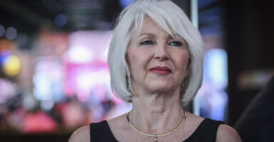 Close-up of former Mesa County Clerk Tina Peters, pictured in 2022.