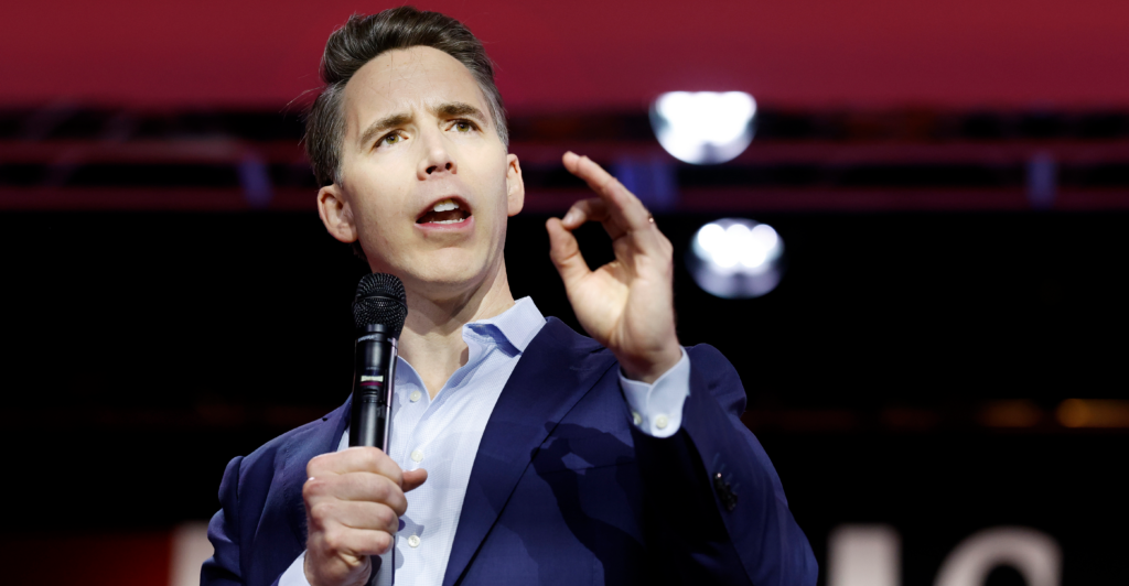 Sen. Josh Hawley, R-Mo., speaks at the Faith and Freedom Road to Majority conference last June 21 in Washington, D.C.
