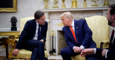 Trump meets with the NATO secretary general.