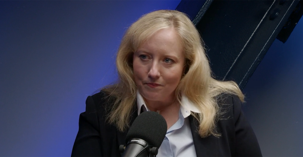 Sarah Elliott in a suit