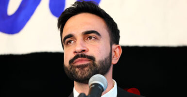 Close-up of New York City mayoral candidate Zohran Mamdani.