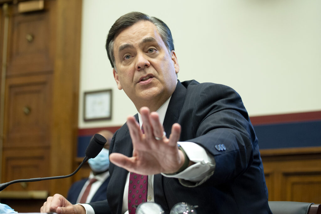 George Washington University Law School professor Jonathan Turley testifying in Washington, D.C.