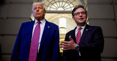 President Donald Trump and Speaker of the House Mike Johnson, R-La.
