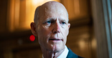 Close-up of Sen. Rick Scott.