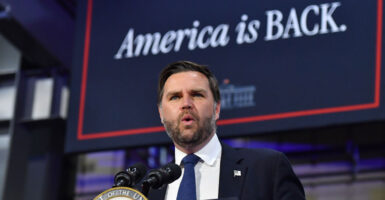 Vice President JD Vance speaks in West Pittston, Pennsylvania, on Wednesday.