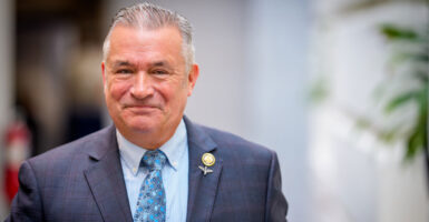 Rep. Don Bacon, R-Neb., arrives for a House Republican Conference meeting at the Capitol on May 6.