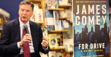 Former FBI Director James Comey speaks at a bookstore on May 19 in New York City.