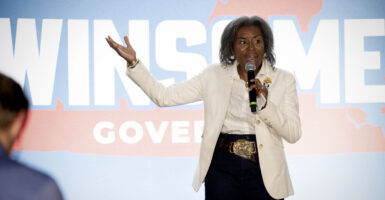 Lt. Governor Winsome Earle-Sears attending a rally where she hopes to convince voters to make her the next Governor of Virginia, at the Vienna Volunteer Fire Department in Vienna,Virginia on July 01, 2025.
