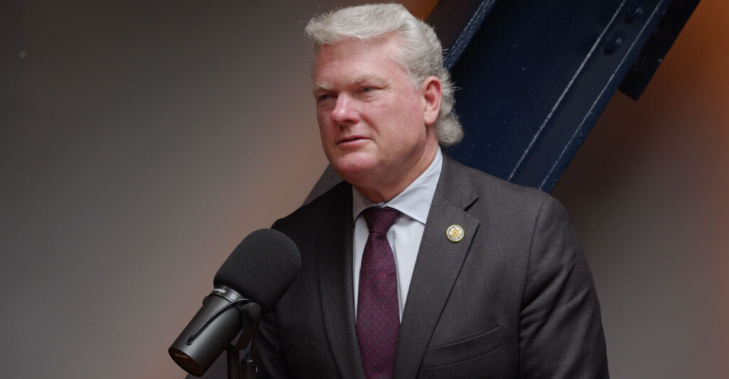 Rep. Mike Collins, R-Ga., speaks in The Daily Signal's studio.