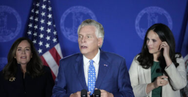 Virginia Democratic gubernatorial candidate, former Virginia Gov. Terry McAuliffe speaks during his election night event at the Hilton McLean Tysons Corner on November 02, 2021 in McLean, Virginia. Virginians went to the polls Tuesday to vote in the gubernatorial race that pits McAuliffe against Republican gubernatorial candidate Glenn Youngkin.