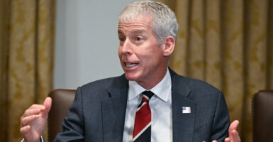 Energy Secretary Chris Wright speaks at a Cabinet meeting.